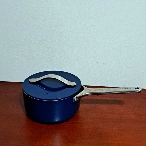 Caraway Kitchen Caraway Sauce Pan With Lid 675 Navy Blue Poshmark